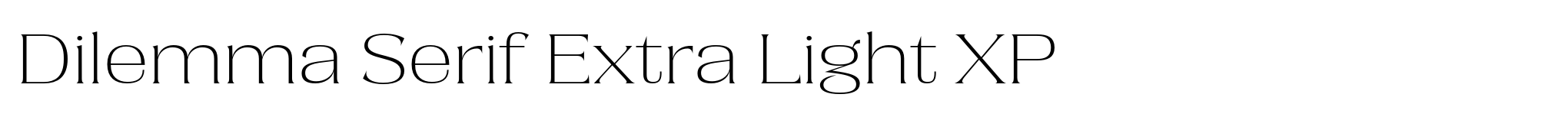 Dilemma Serif Extra Light XP image